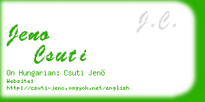jeno csuti business card
