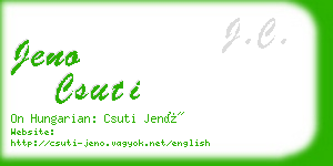 jeno csuti business card